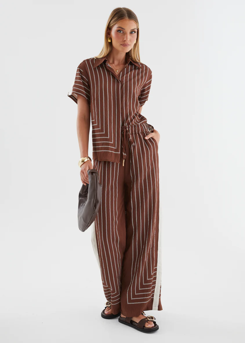 Kylen Shirt - Choc Rope Stripe - Image 5