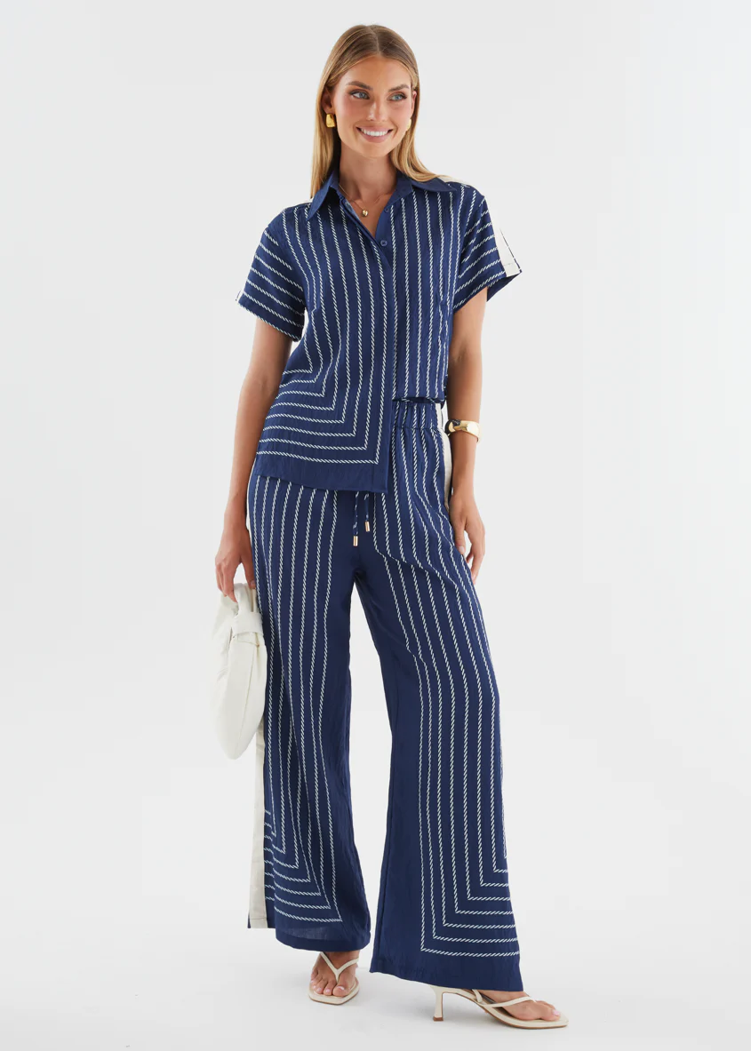 Kylen Shirt - Navy Rope Stripe - Image 3