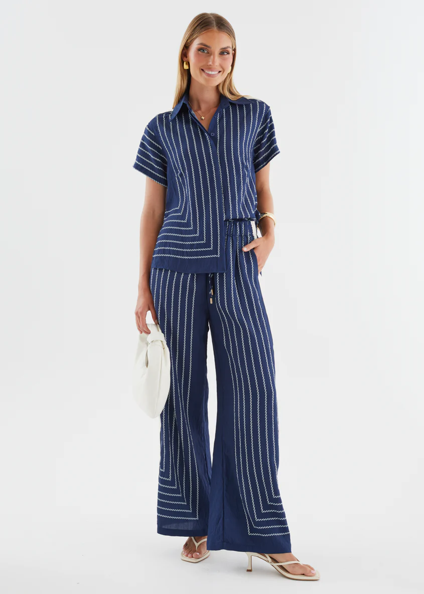 Kylen Shirt - Navy Rope Stripe - Image 5