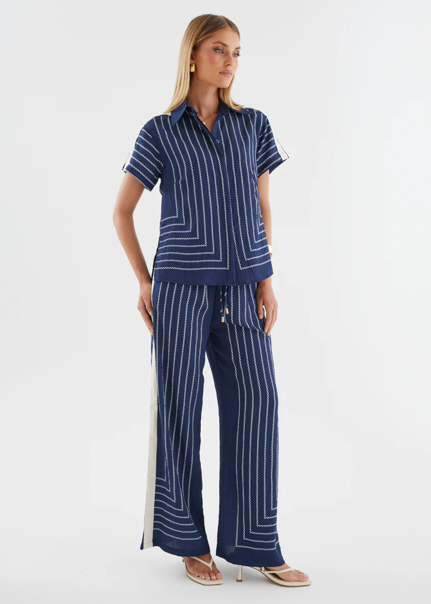 Kylen Shirt - Navy Rope Stripe - Image 7