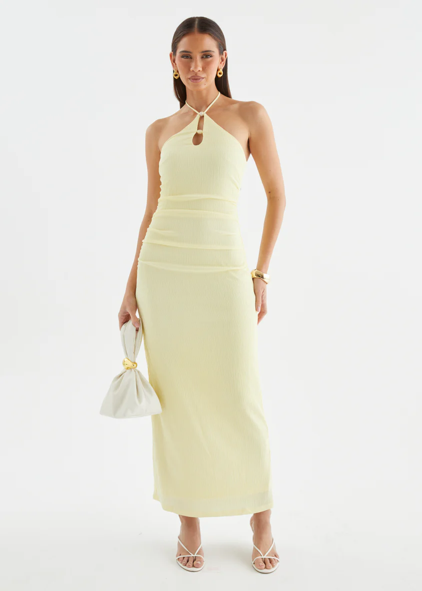 Lara Halter Maxi Dress - Butter
