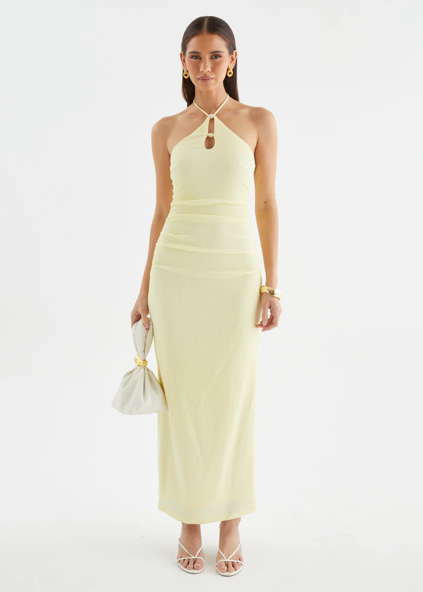 Lara Halter Maxi Dress - Butter - Image 4