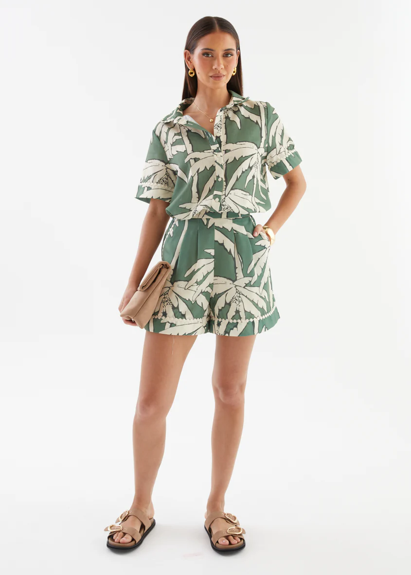 Laurie Shorts - Sage Palm - Image 2