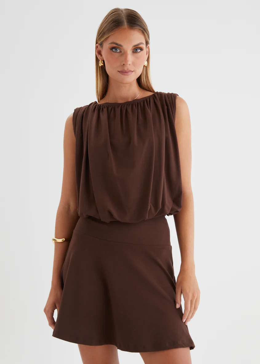 Leanora Top - Chocolate