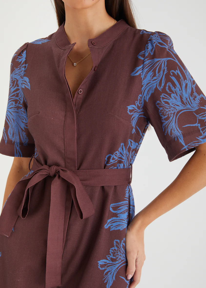 Leasah Midi Dress - Chocolate Leaf - Image 7
