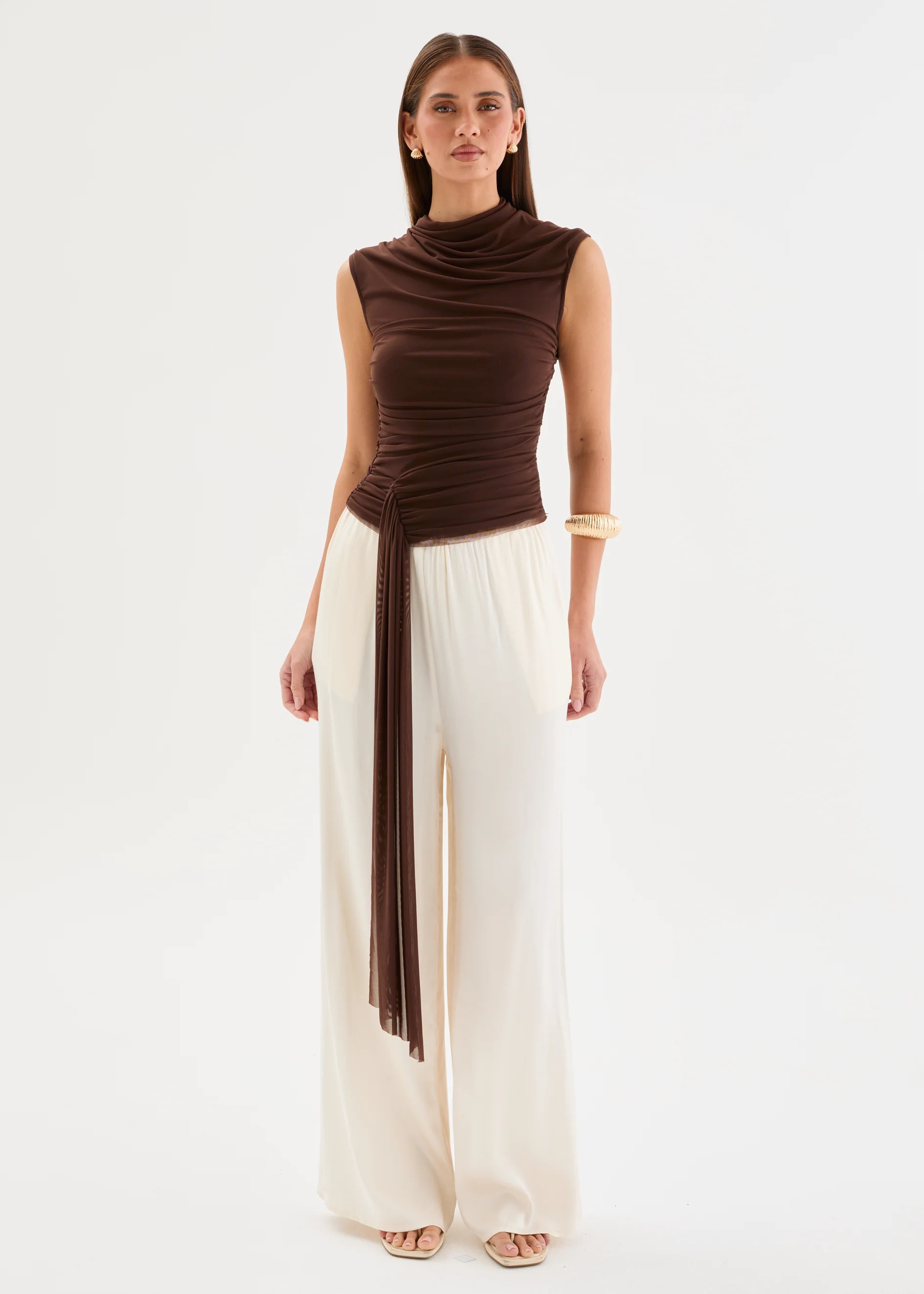 Leilina Mesh Top - Espresso - Image 5