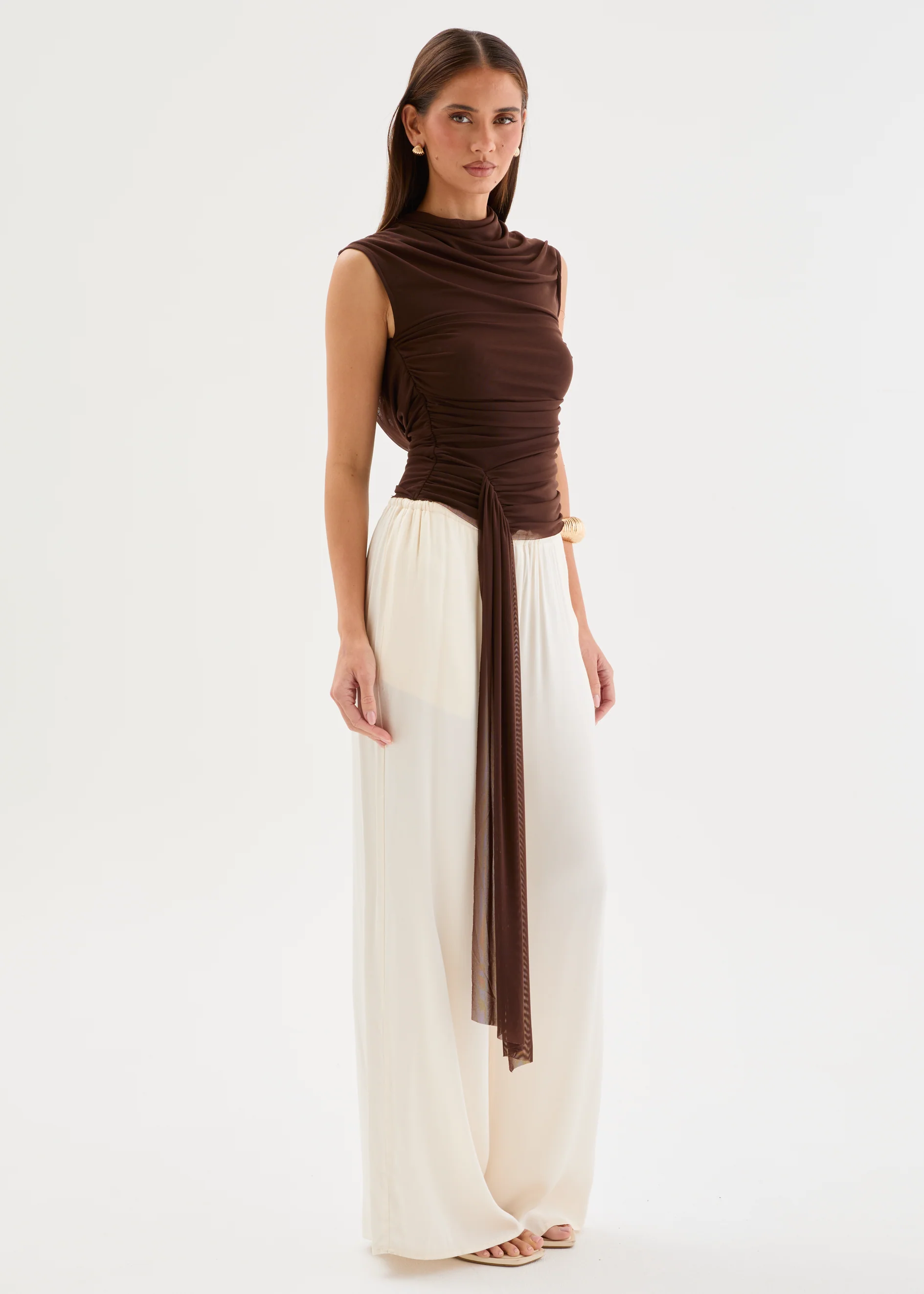 Leilina Mesh Top - Espresso - Image 6