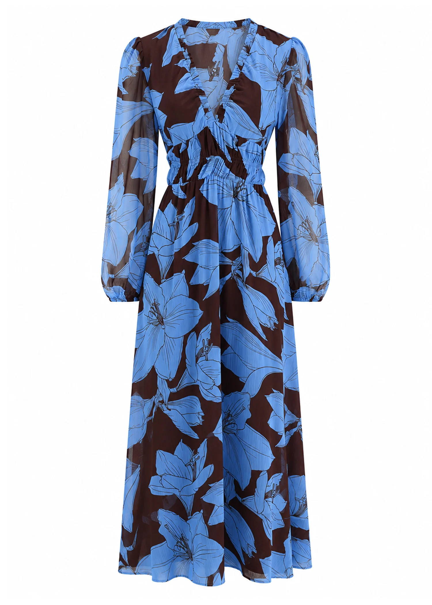 Lilah Midi Dress - Azure Lilies - Image 2