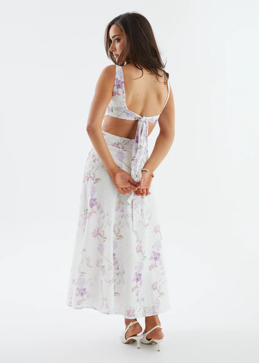 Liliya Midi Dress - Lavender Flowers - Image 6