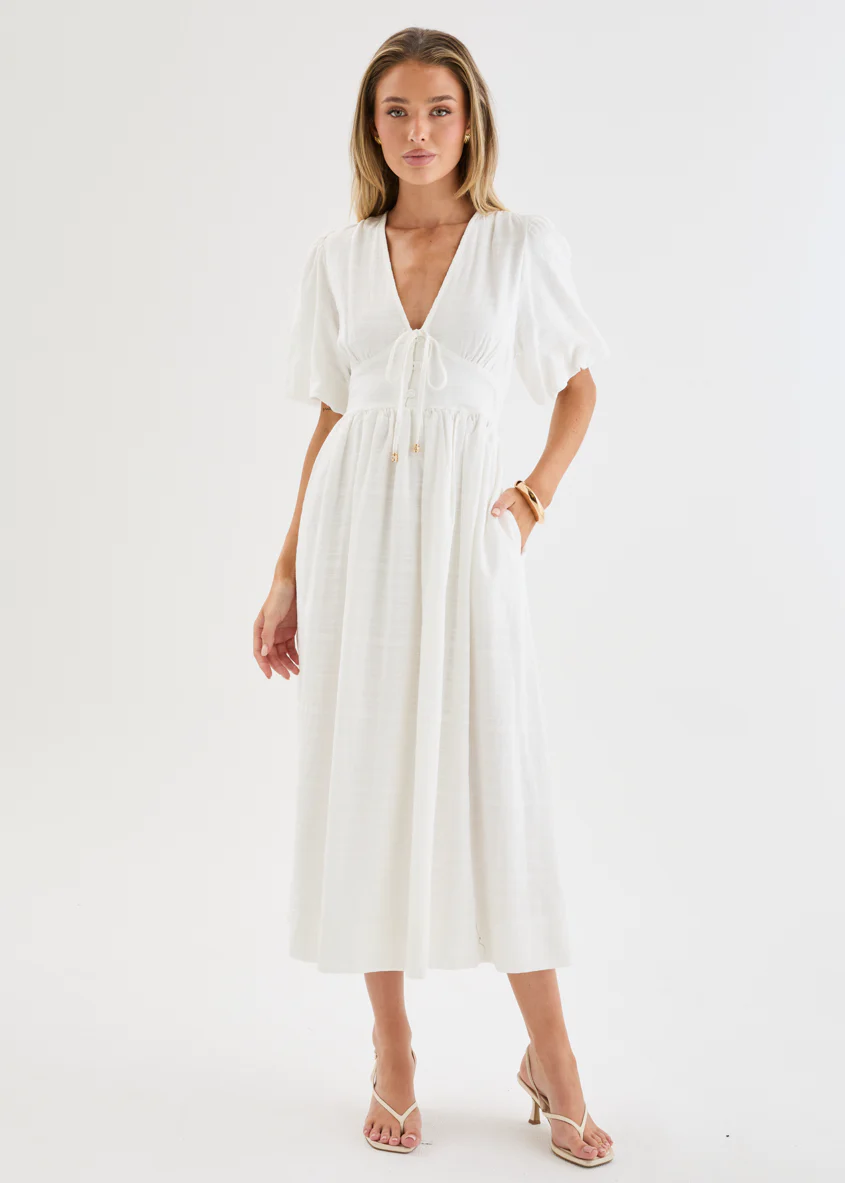 Lillyanne Midi Dress - Off White - Image 6