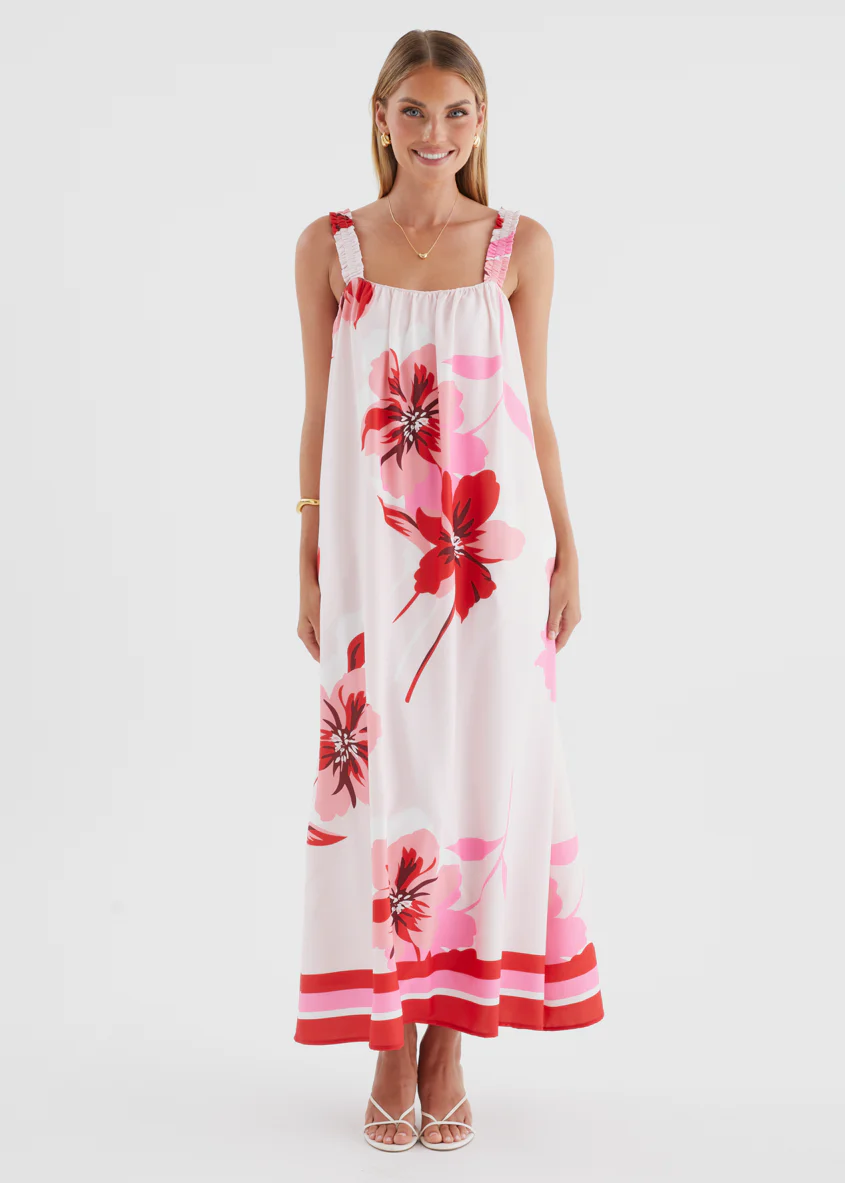 Linette Maxi Dress - Strawberry Bloom - Image 2