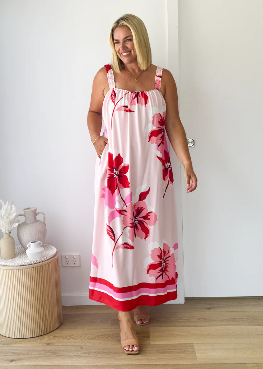 Linette Maxi Dress - Strawberry Bloom - Image 5