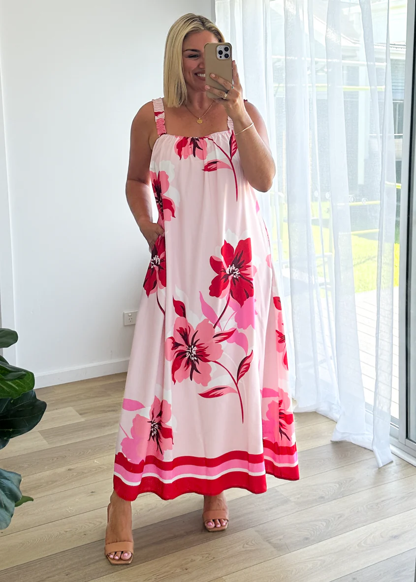 Linette Maxi Dress - Strawberry Bloom - Image 6