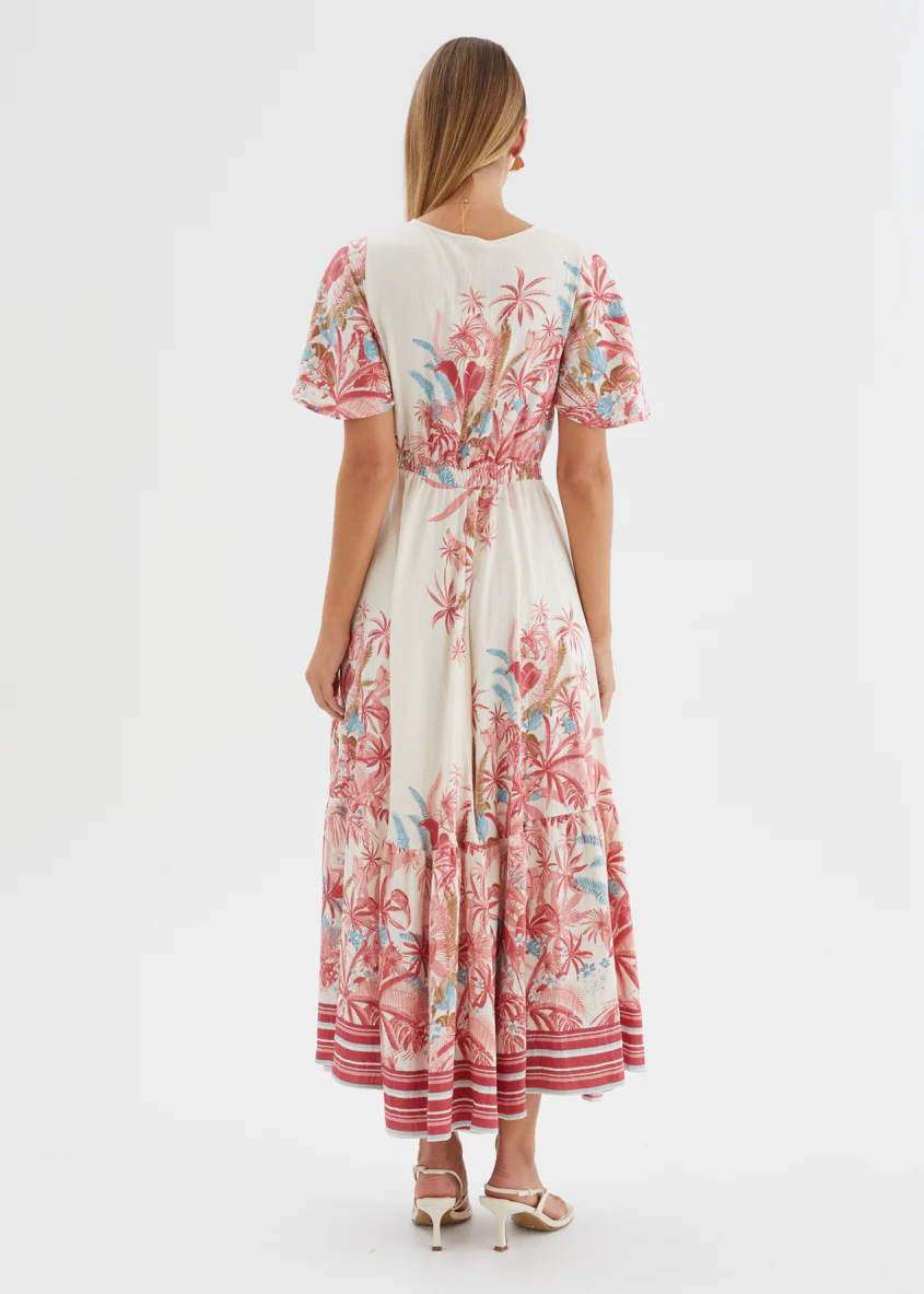 Liyana Maxi Dress - Berry Palms - Image 10