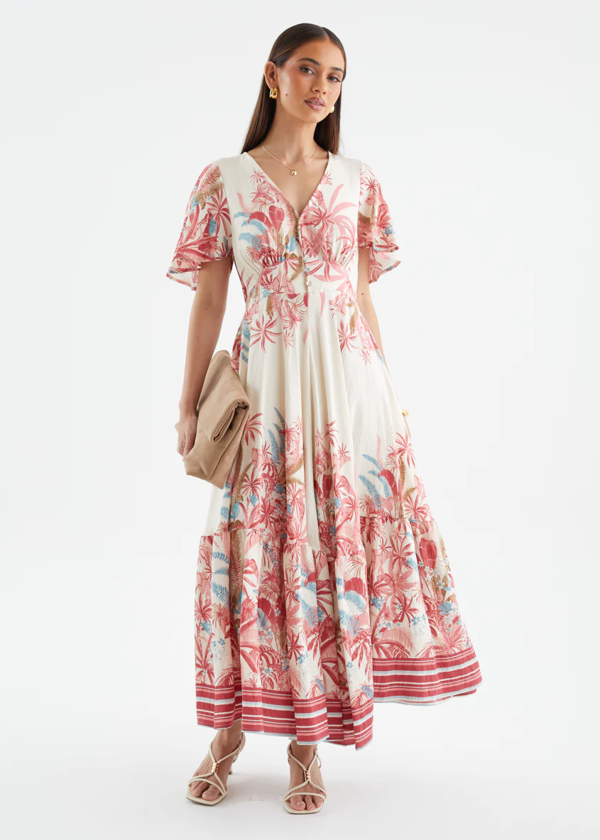 Liyana Maxi Dress - Berry Palms - Image 2