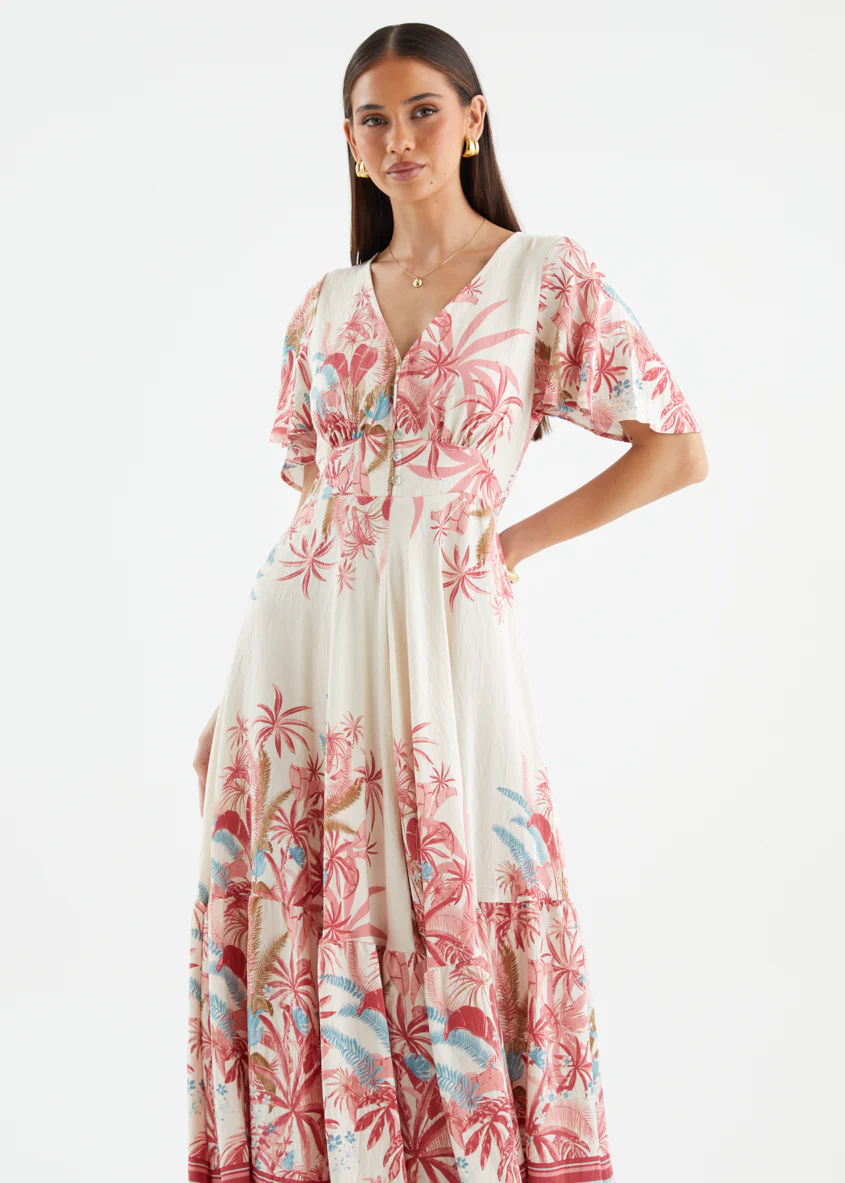 Liyana Maxi Dress - Berry Palms - Image 7