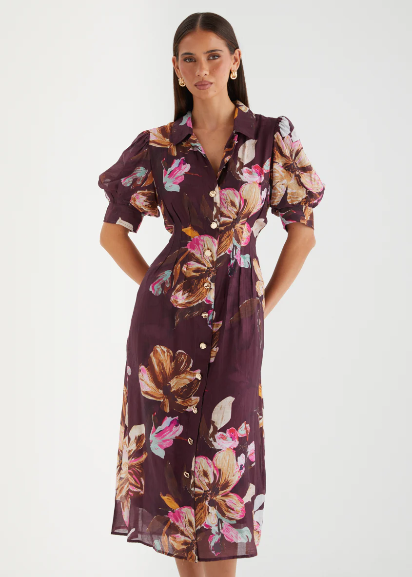 Lizah Midi Dress - Acai Floral - Image 3