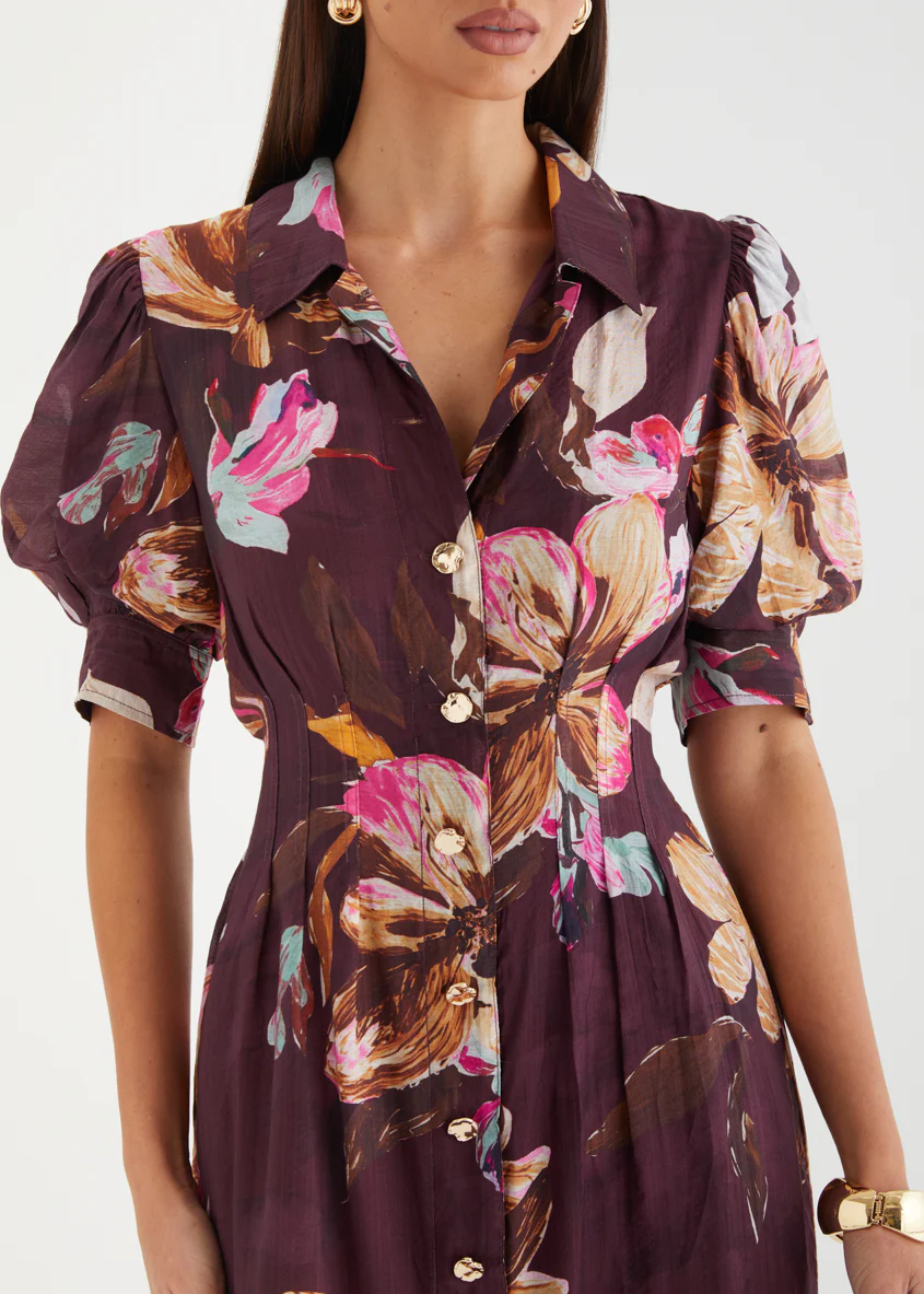 Lizah Midi Dress - Acai Floral - Image 7