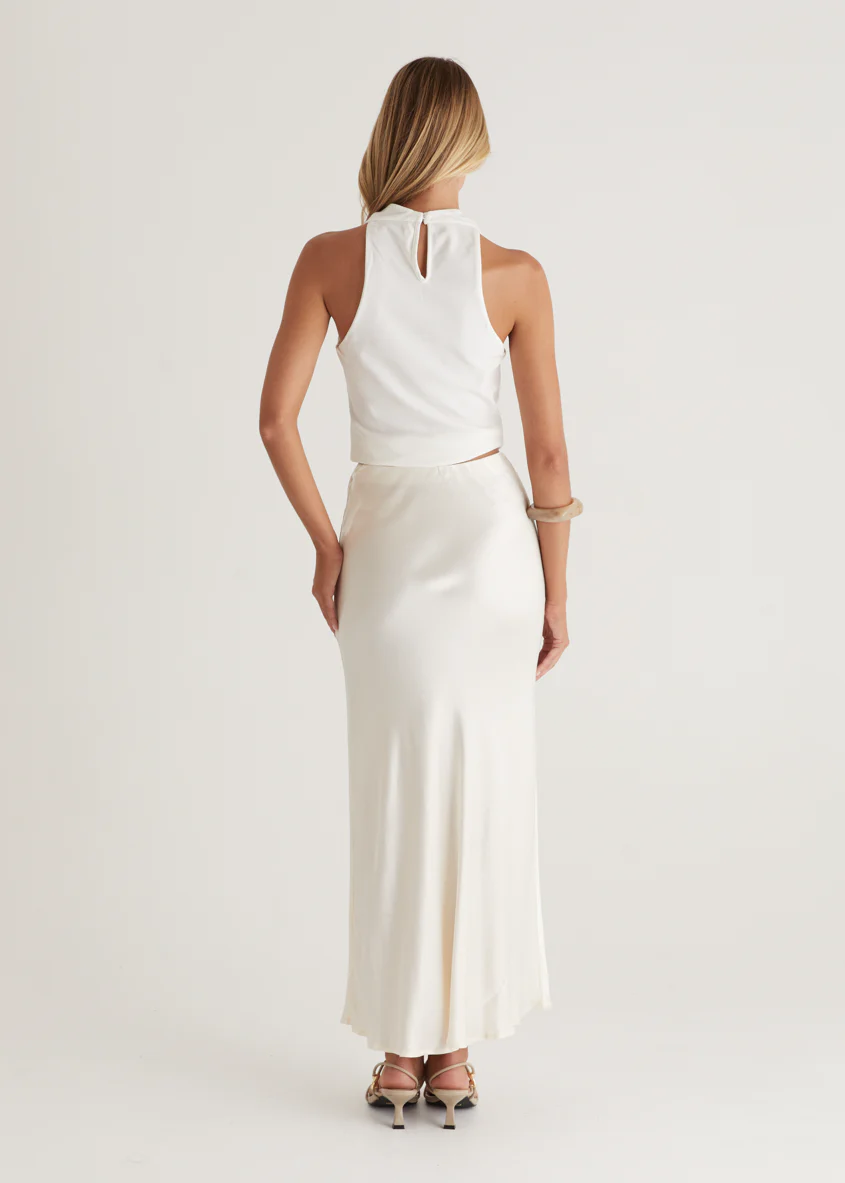 Logan Halter Top - Off White - Image 6