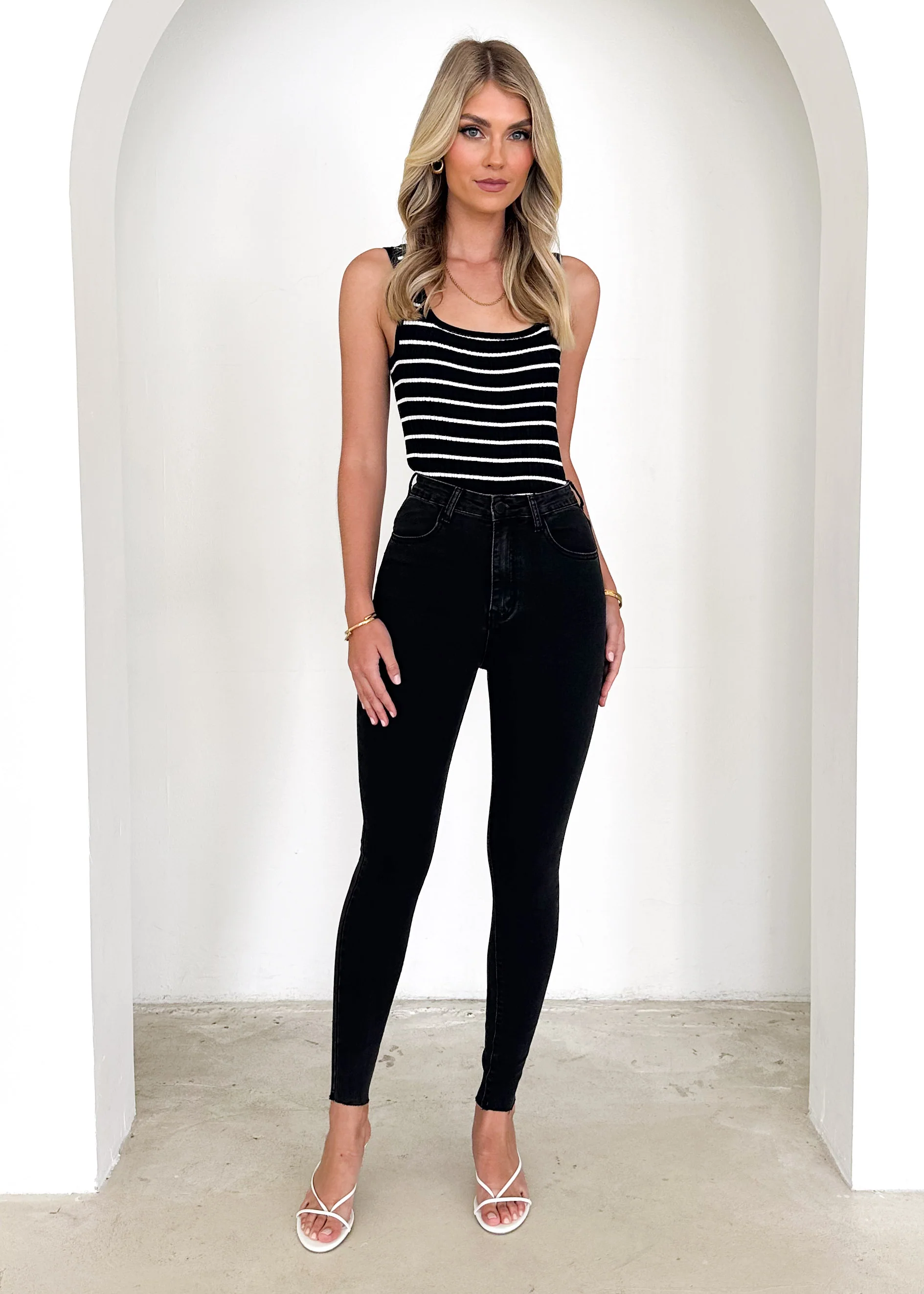 Logan Stretch Jeans - Black - Image 3