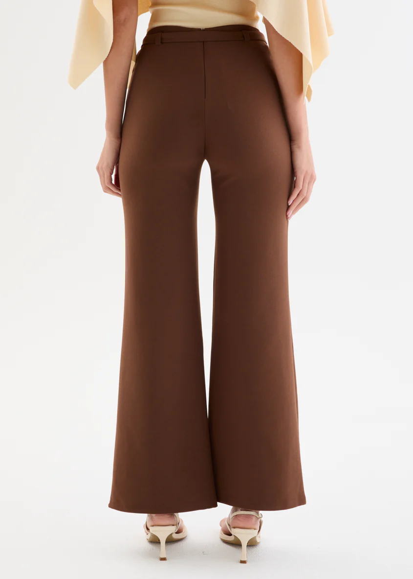Loreto Pants with Belt - Espresso - Image 4