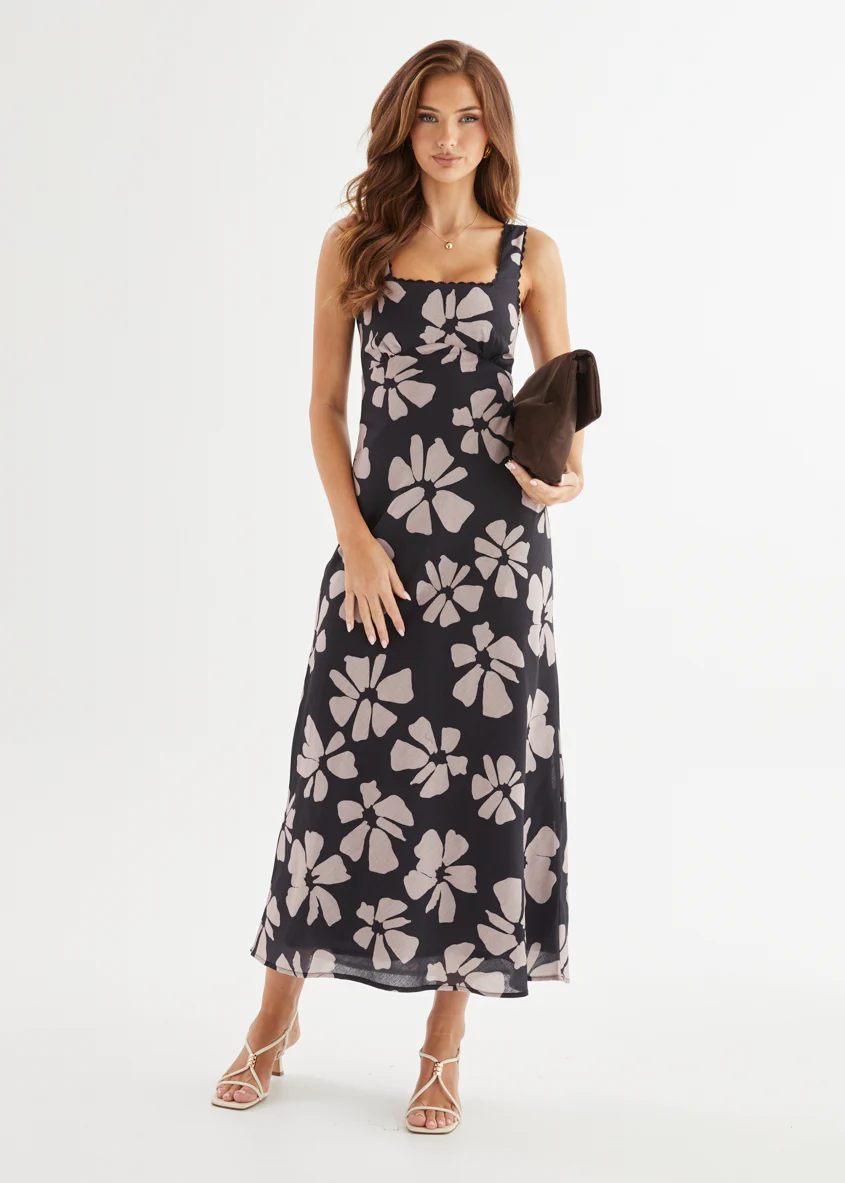 Lovestone Maxi Dress - Black Floral - Image 2
