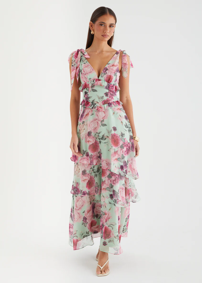 Lovilla Maxi Dress - Mint Floral - Image 4