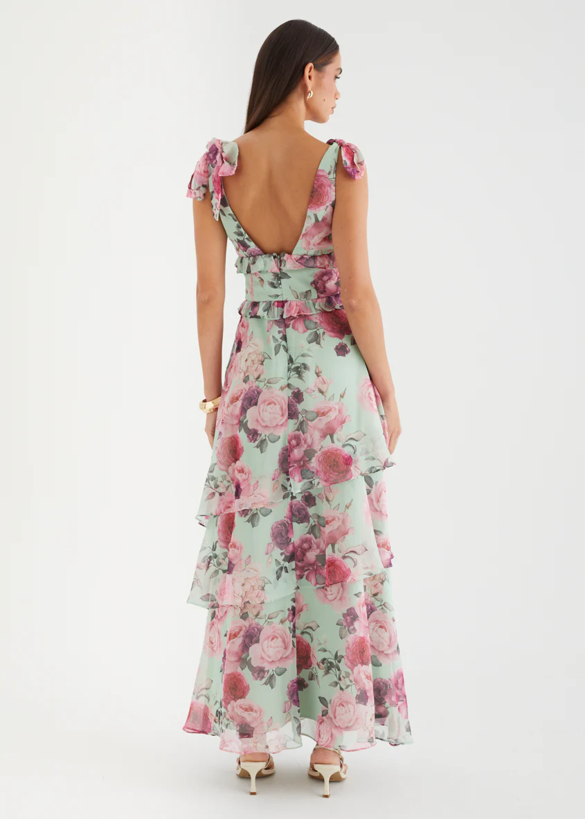 Lovilla Maxi Dress - Mint Floral - Image 6