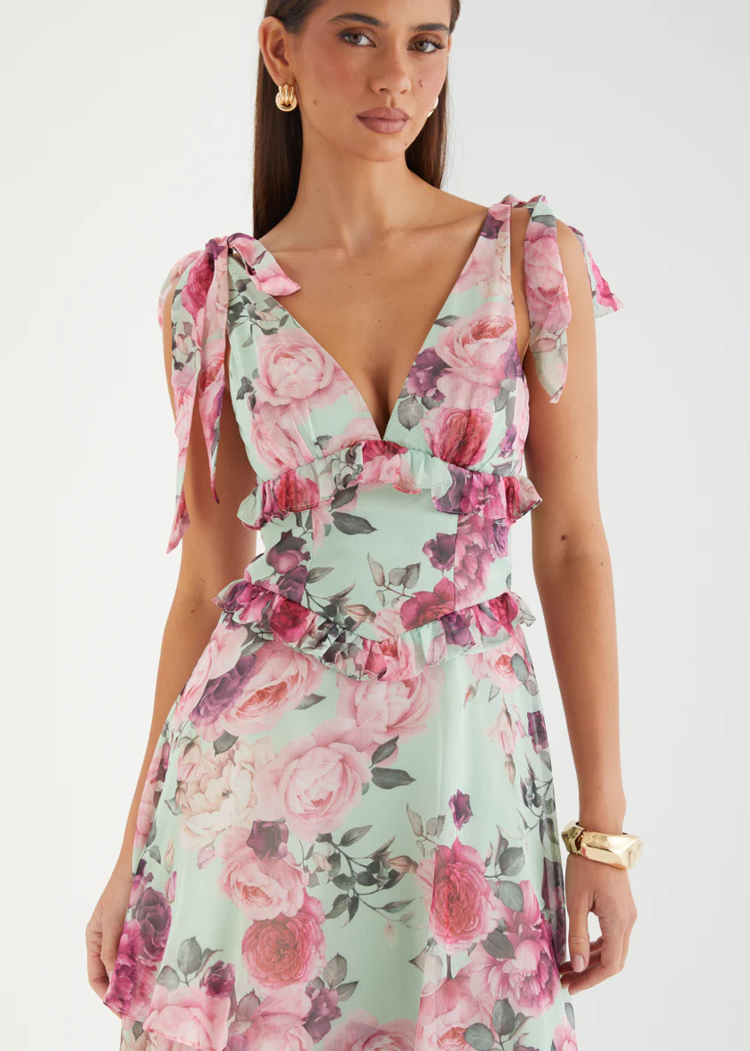 Lovilla Maxi Dress - Mint Floral - Image 7