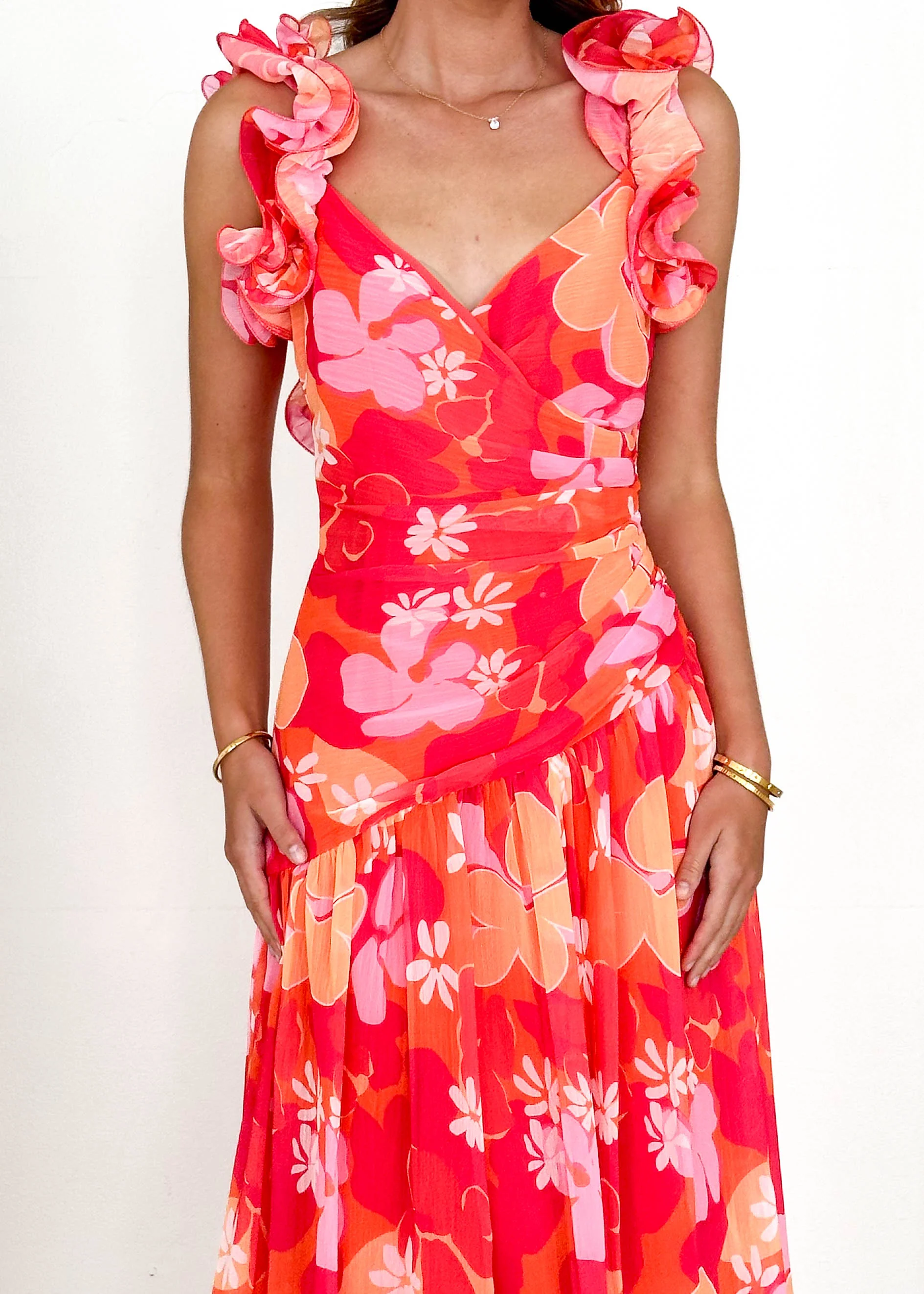 Lucine Maxi Dress - Magenta Flowers - Image 8