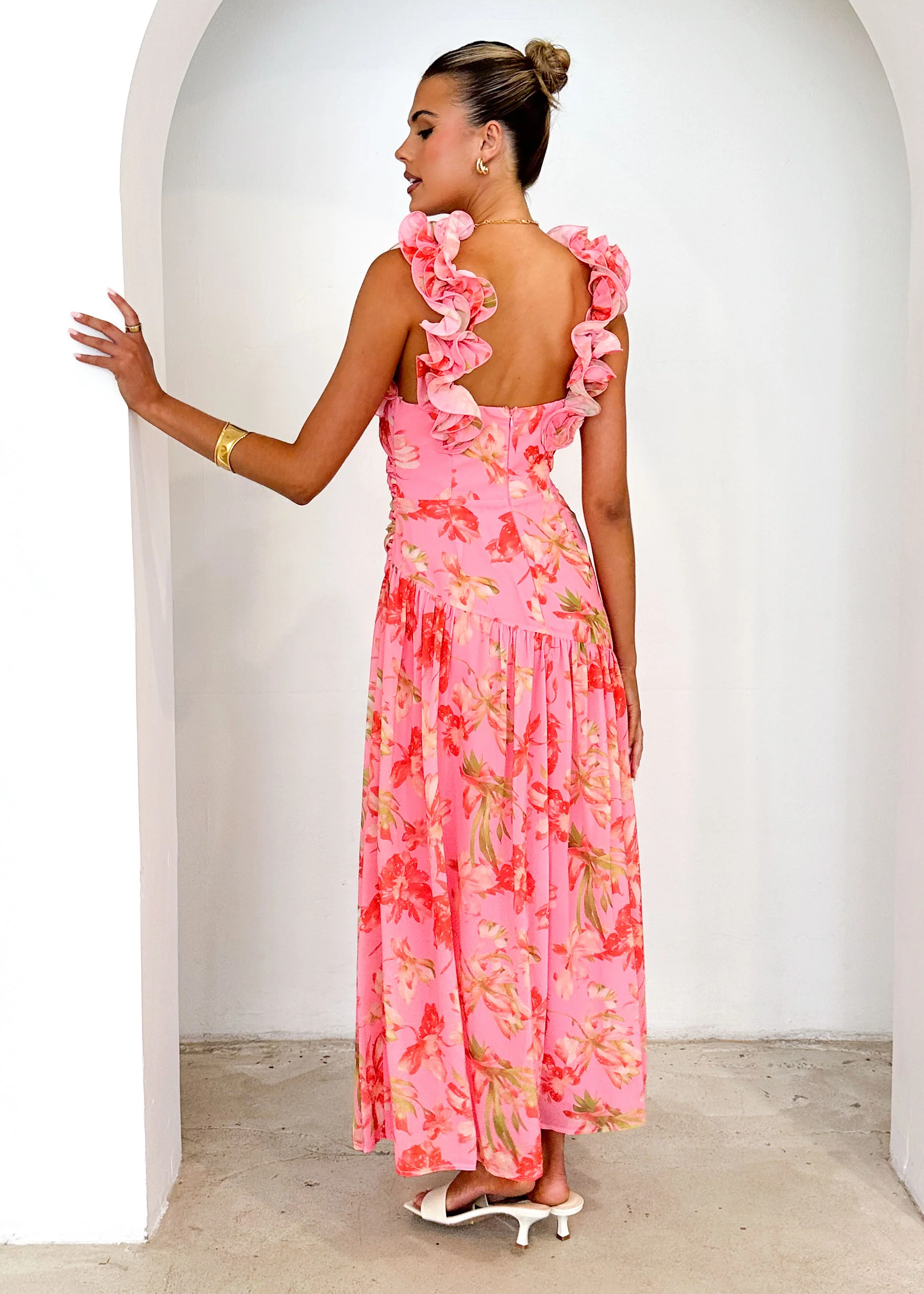 Lucine Maxi Dress - Pink Floral - Image 5