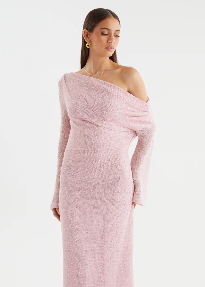 Luisa Drop Shoulder Maxi Dress - Pink - Image 3