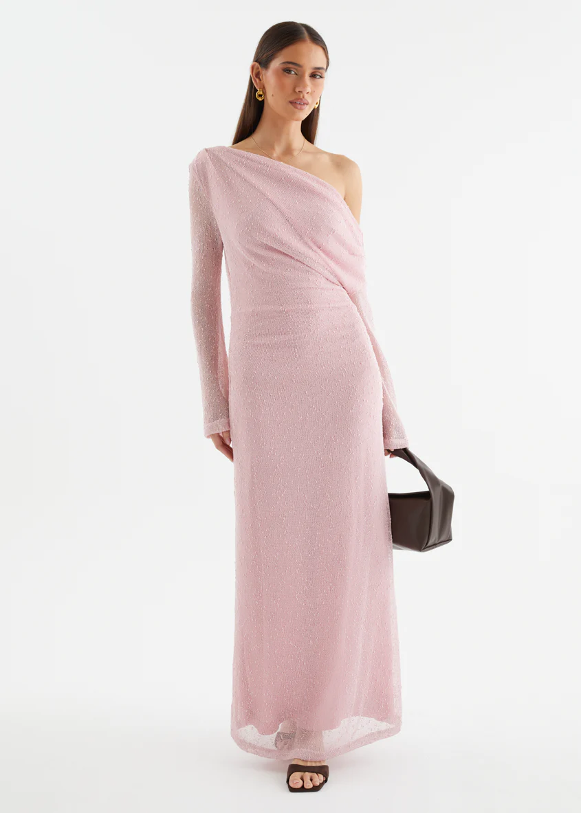 Luisa Drop Shoulder Maxi Dress - Pink - Image 4