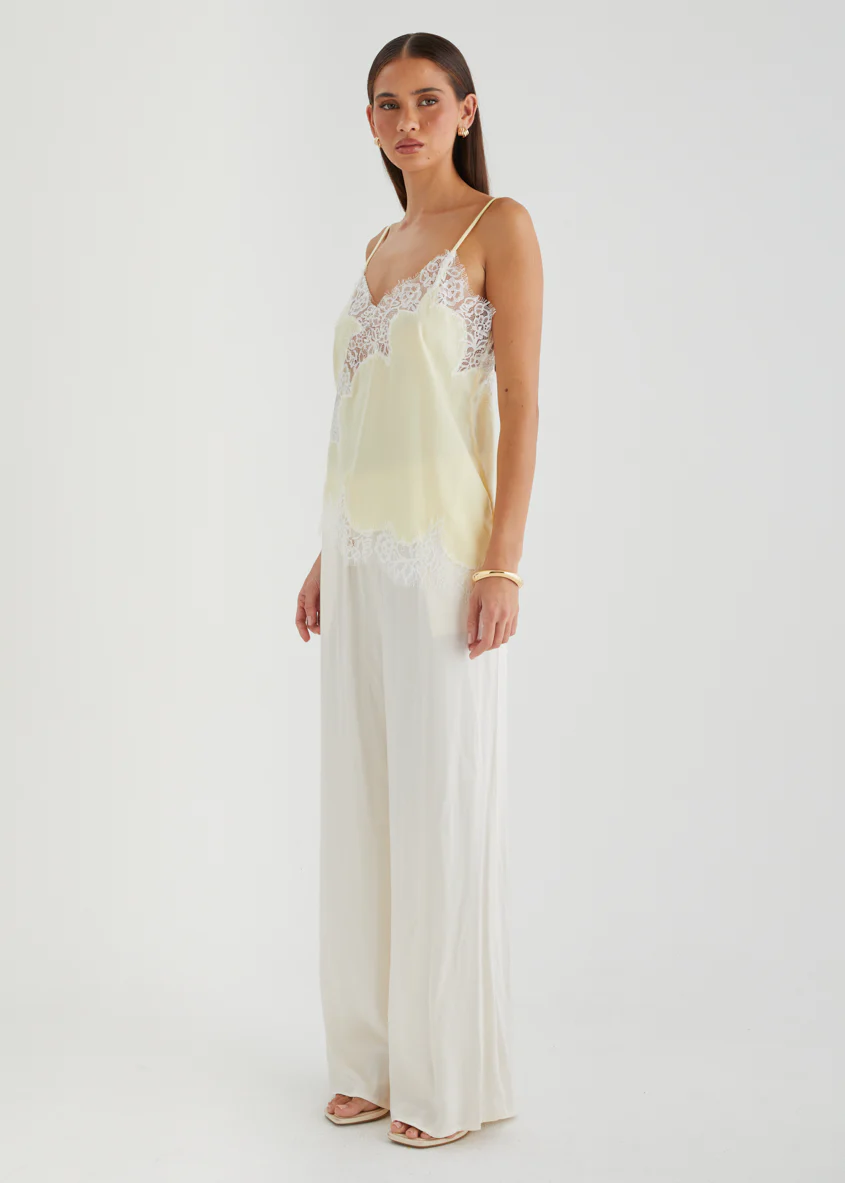 Lydiah Lace Cami - Lemon - Image 6