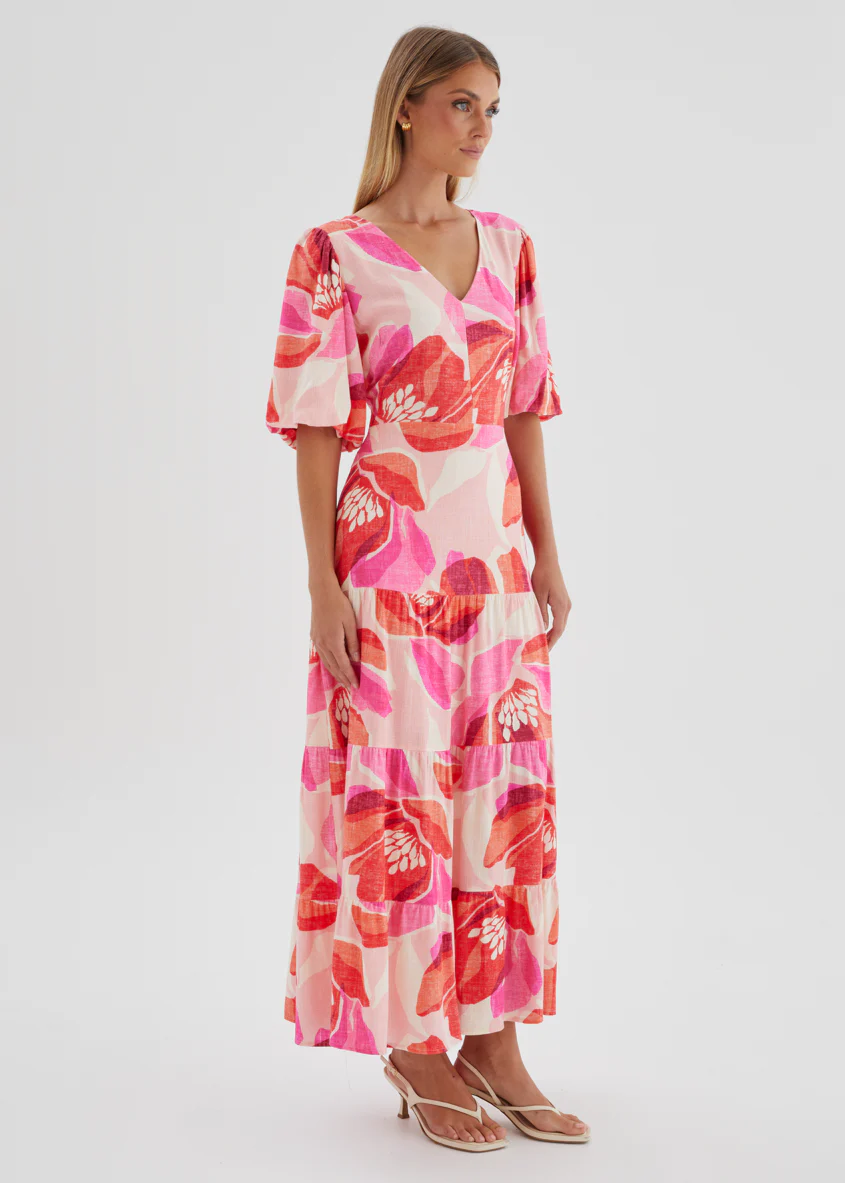 Lyndia Maxi Dress - Pink Rosalie - Image 5
