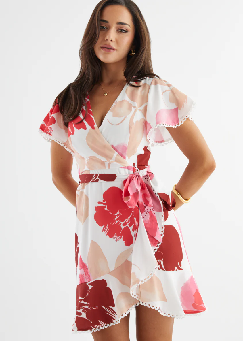 Mabelle Dress - Raspberry Abstract - Image 11