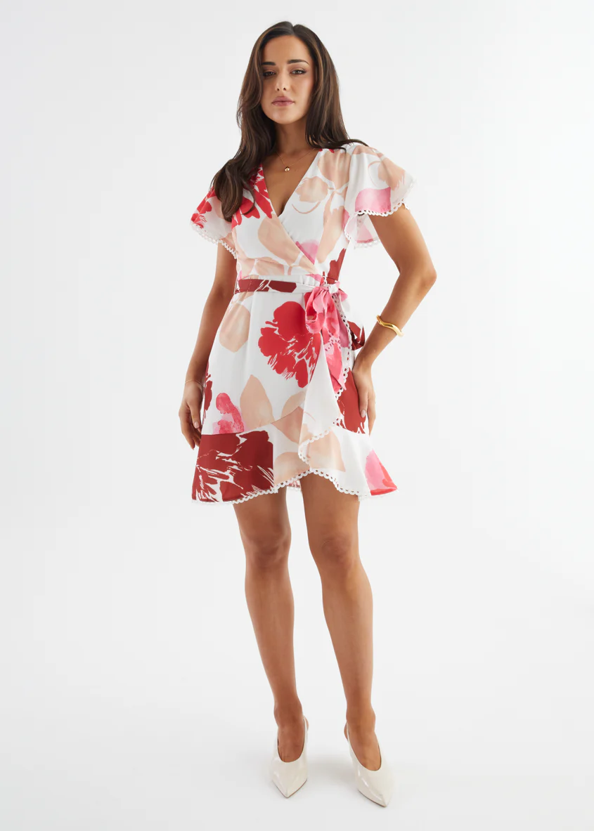 Mabelle Dress - Raspberry Abstract - Image 12