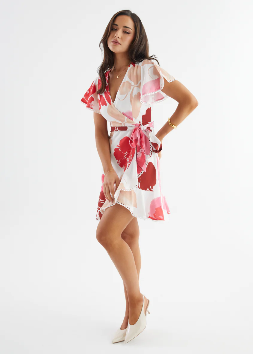 Mabelle Dress - Raspberry Abstract - Image 6