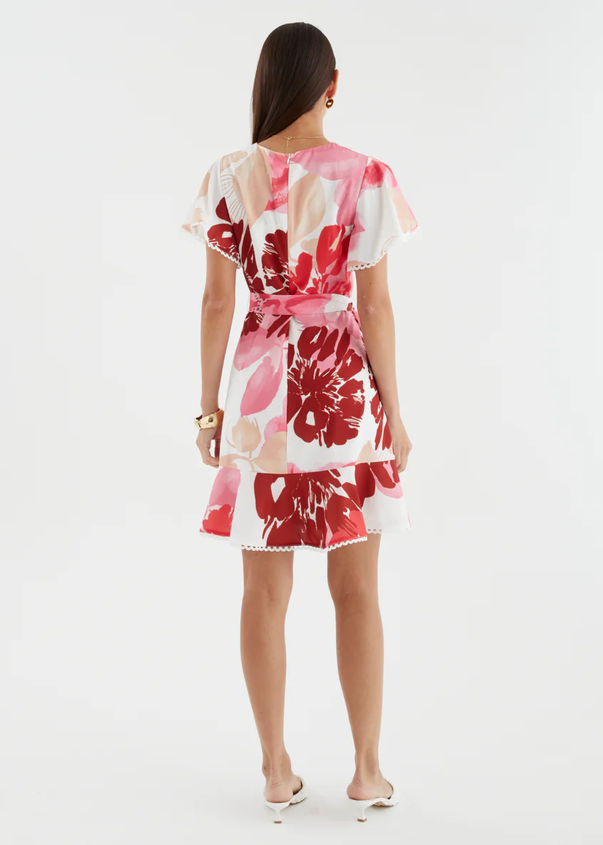 Mabelle Dress - Raspberry Abstract - Image 9