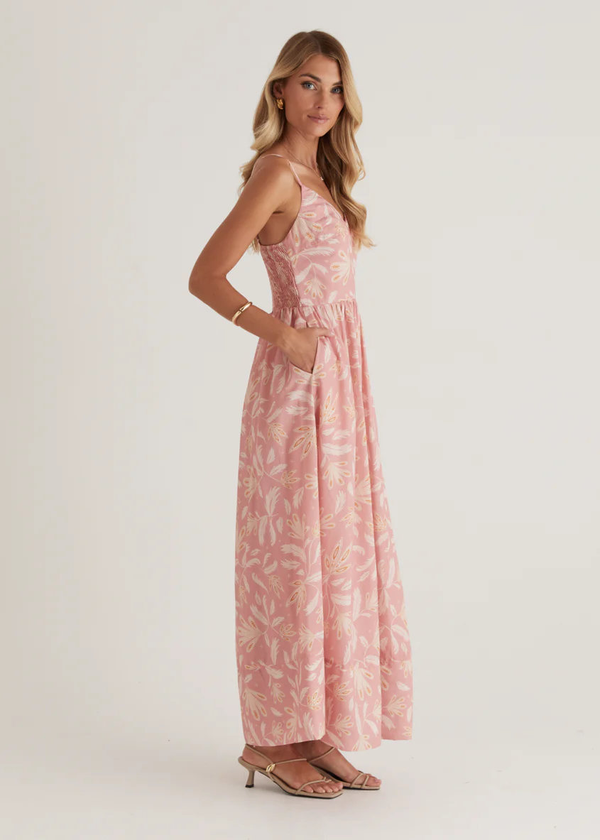 Madrid Maxi Dress - Blush Abstract - Image 9