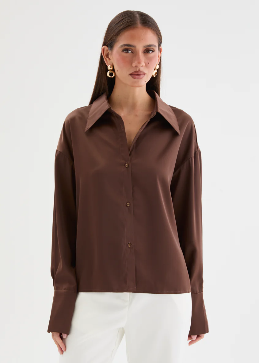 Marabel Shirt - Chocolate - Image 3