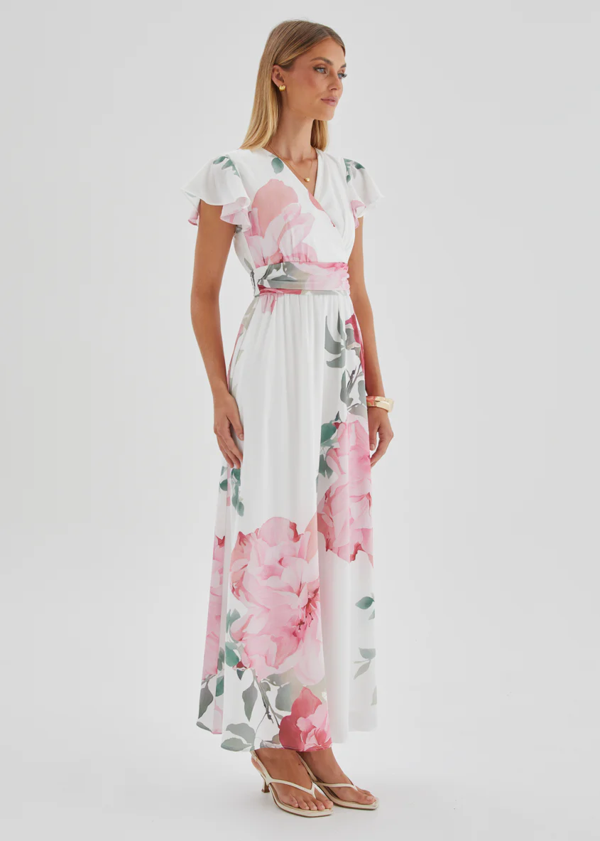 Marcella Maxi Dress - Pink Flowers - Image 5