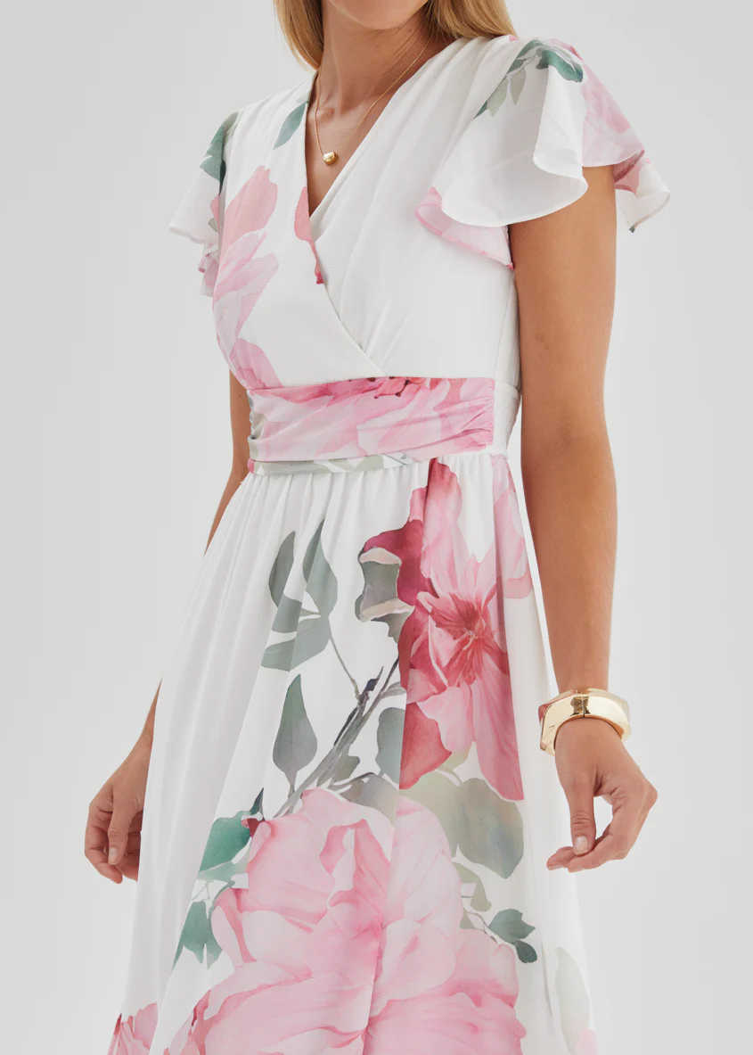 Marcella Maxi Dress - Pink Flowers - Image 7