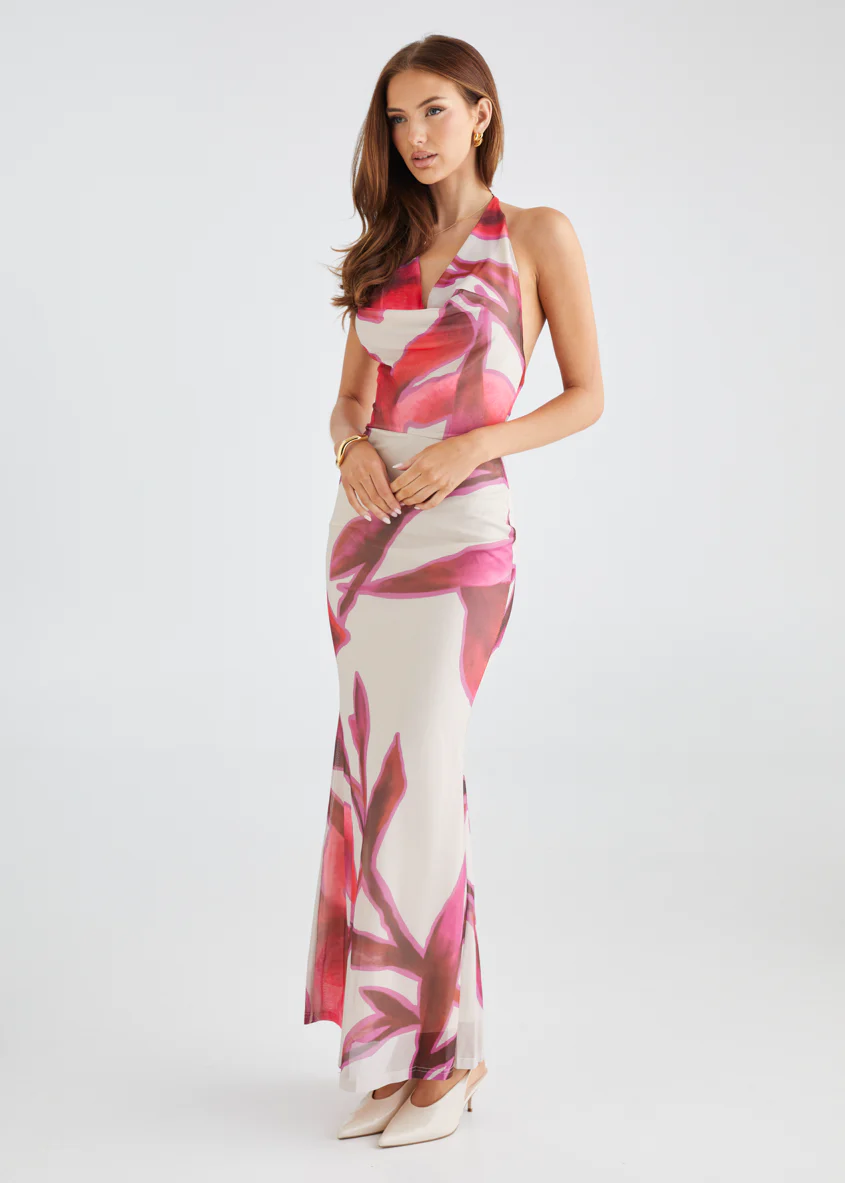 Maree Maxi Dress - Crimson Leaf - Image 6