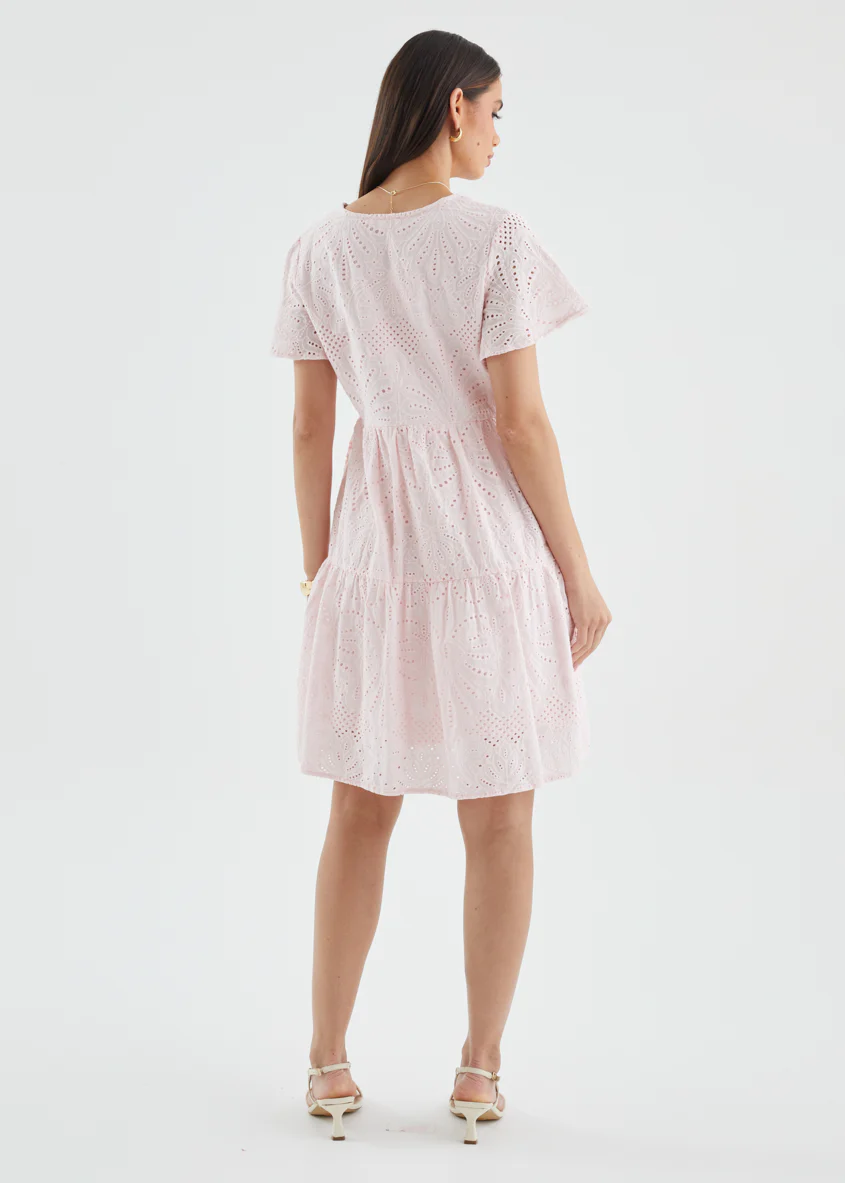 Marika Dress - Blush Anglaise - Image 6