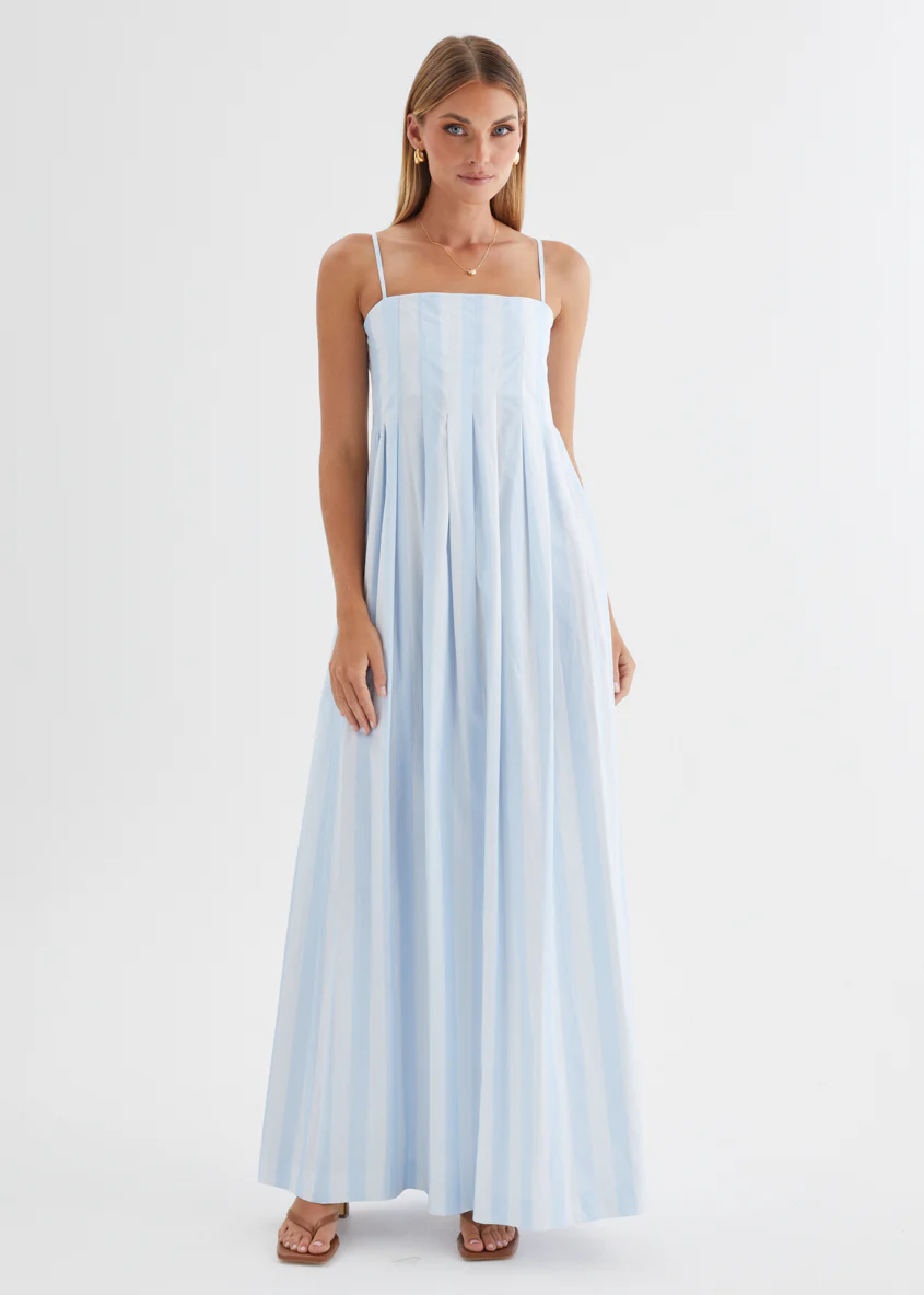 Marinella Maxi Dress - Sky Stripe