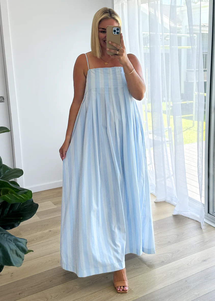 Marinella Maxi Dress - Sky Stripe - Image 5