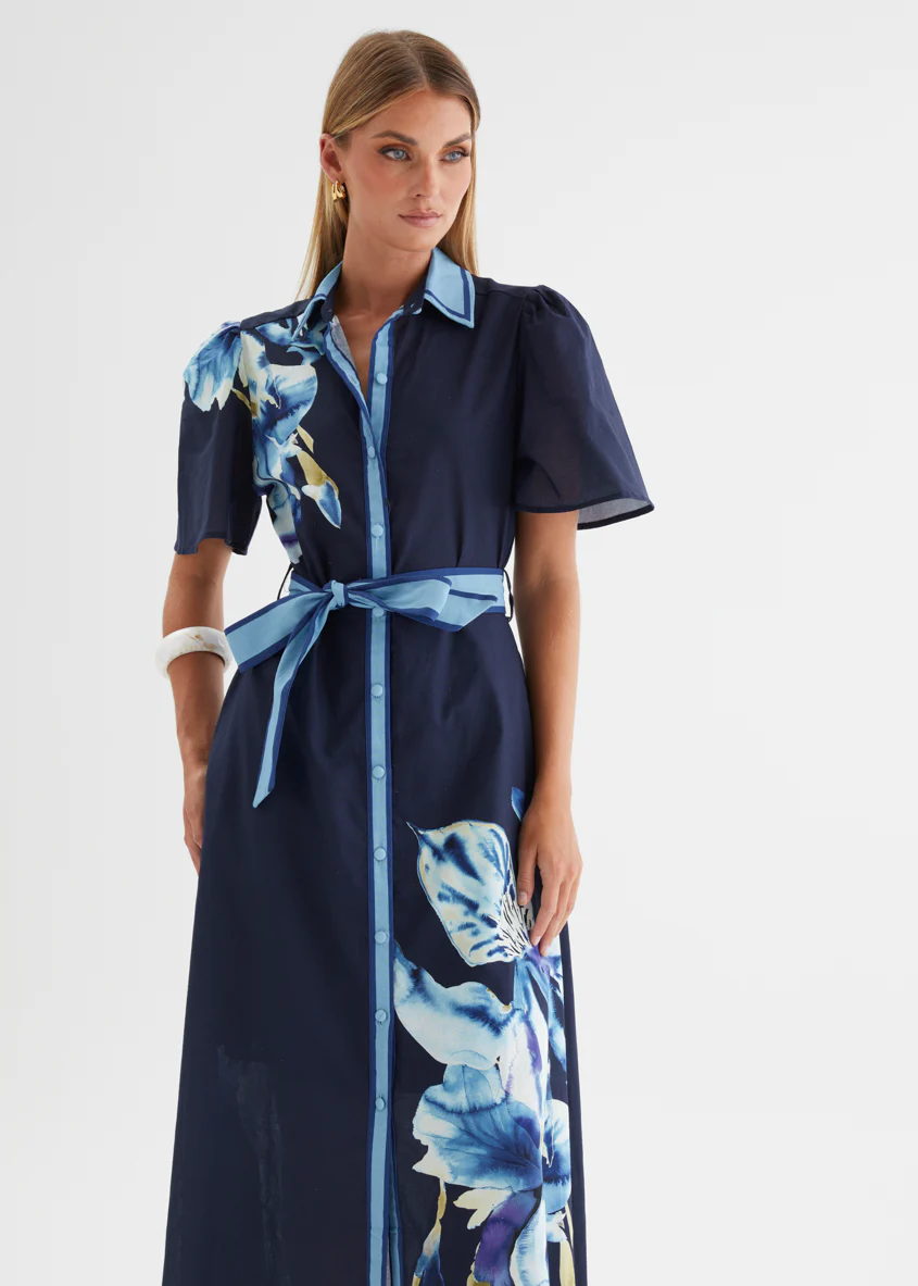 Marion Maxi Dress - Navy Bloom - Image 3