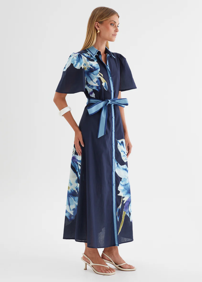 Marion Maxi Dress - Navy Bloom - Image 6