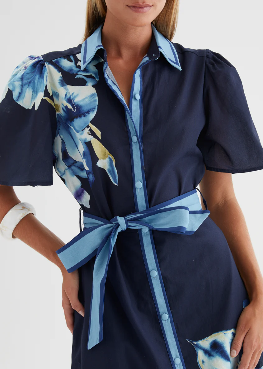 Marion Maxi Dress - Navy Bloom - Image 9